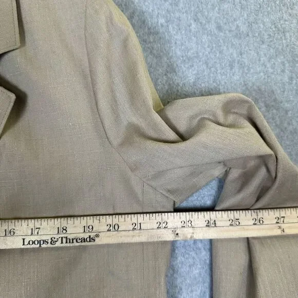Country Sophisticates Pendleton Womens 18W Silk Blend Blazer & Skirt Set Tan NWT